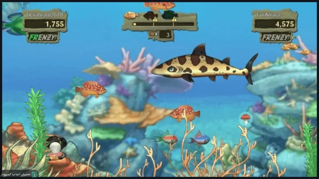 تحميل لعبة السمكة 2 Feeding Frenzy للكمبيوتر كاملة برابط مباشر